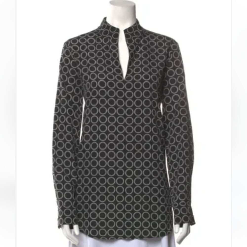 Neiman Marcus Printed V-neck Tunic sz 2